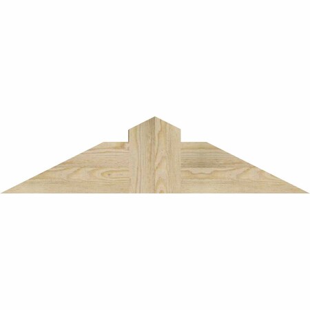 Ekena Millwork Portland Rough Sawn Timber Gable Bracket, Douglas Fir, 36"W x 9"H x 4"D x 6"F, 6/12 Pitch GBW036X09X0406POR00RDF